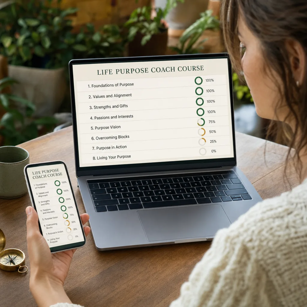 The complete course: 8 modules and 42 lessons in the Ikigai platform
